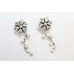 Earrings Floral Handmade Women 925 Sterling Silver Colorless Zircon Stones P570